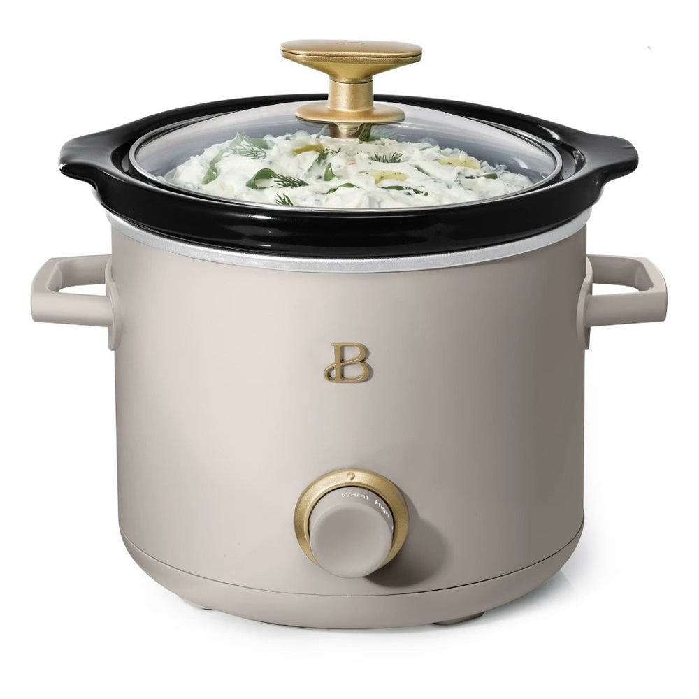 BEAUTIFUL BY DREW BARRYMORE 2qt Slow Cooker, Porcini Taupe color
